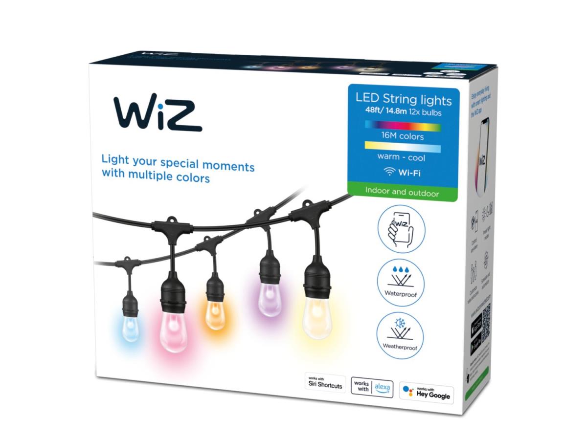 WiZ: WiFi Ljusslinga 12 ljuskällor 12W IP65 14,8m