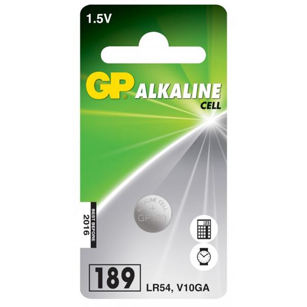 GP Alkaline Cell Battery, Size LR54, 1.5V