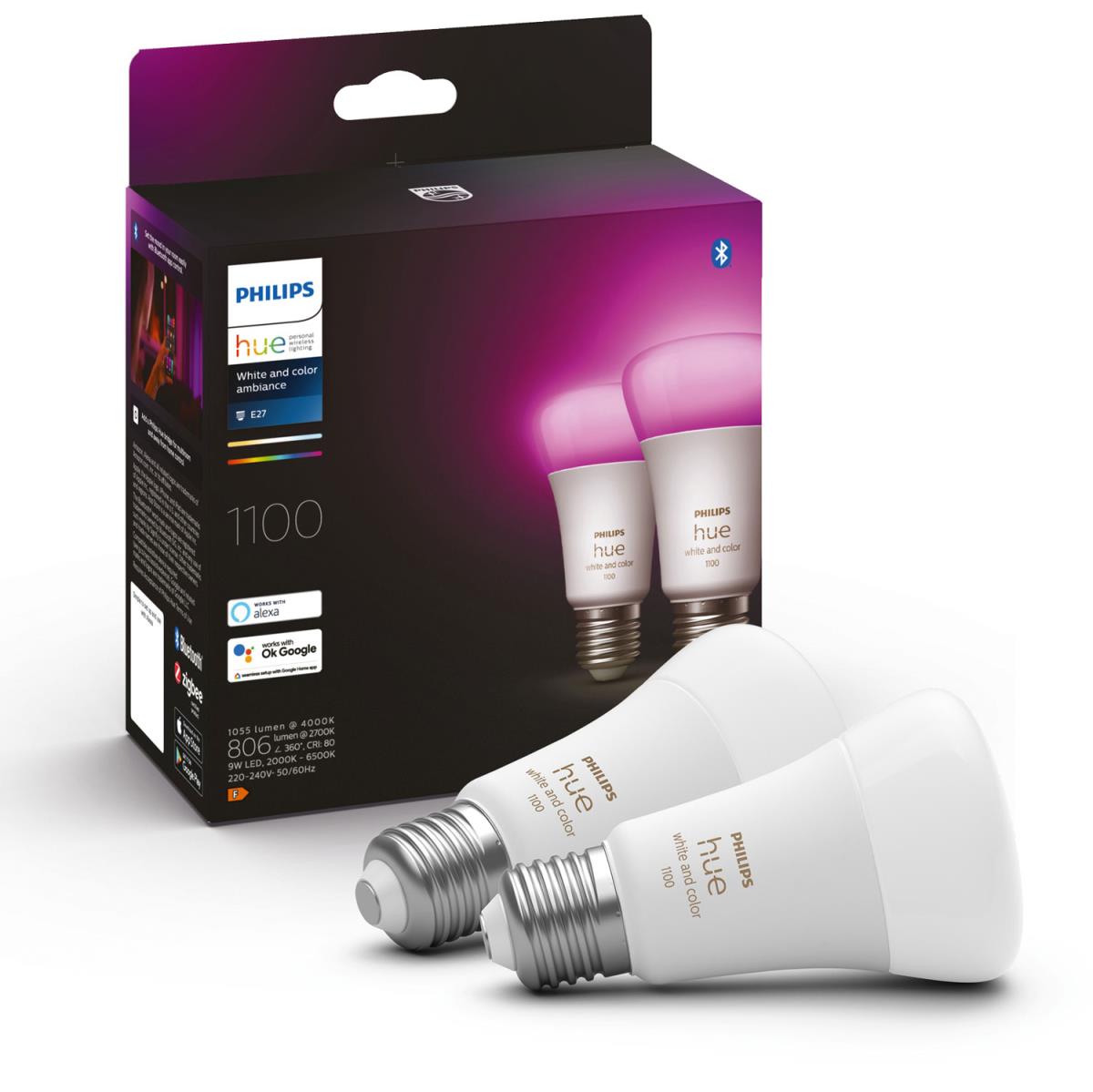Philips: Hue White Color Ambiance E27 1100lm 2-pack
