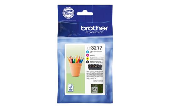 Brother LC3217VALDR, Value pack, Black, Cyan, Magenta, Yellow. 600 pages