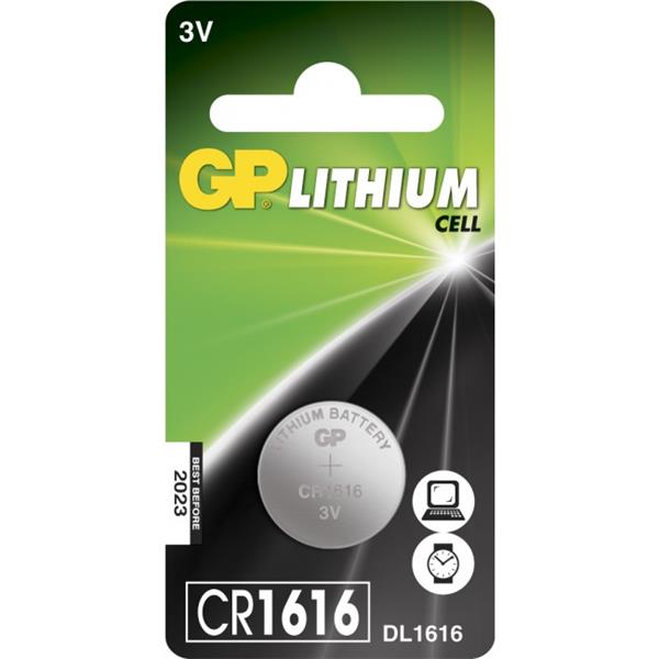 GP Lithium Cell Battery CR1616, 3V