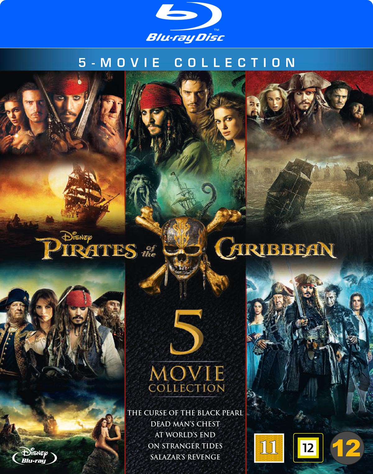 notification shy bound Pirates of the Caribbean 1-5 - (5 Blu-ray) - film