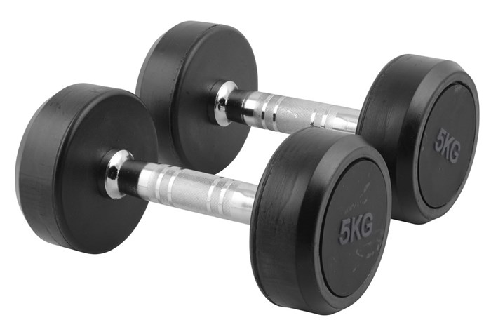 Inshape - Fitness Dumbbells 2 x 5 kg - Black