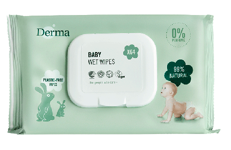 Derma - Baby Wet Wipes 64 pcs