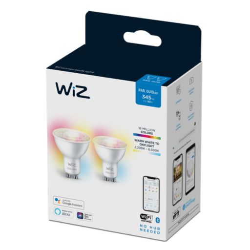 WiZ: 2-pack WiFi Smart LED GU10 50W 345lm Färg