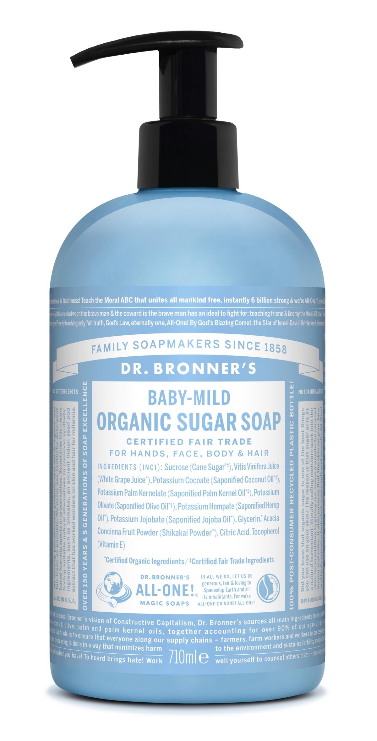 Dr. Bronner's - Organic Sugar Soap Baby Mild 710 ml