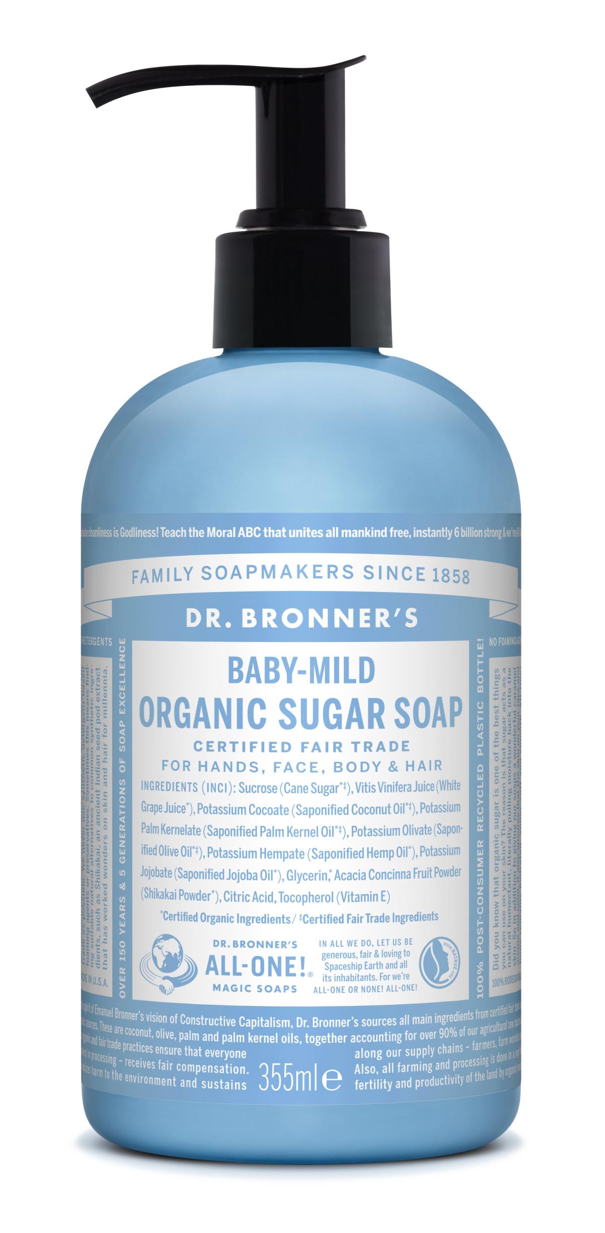 Dr. Bronner's - Organic Sugar Soap Baby Mild 355 ml