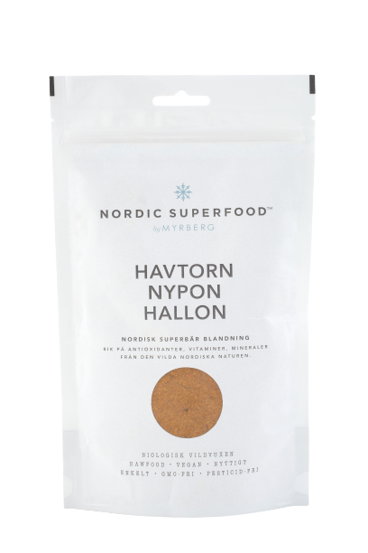 Nordic Superfood - Berry Powder Yellow - Sea Buchthorn, Rose Hip, Cloudberry 80 g