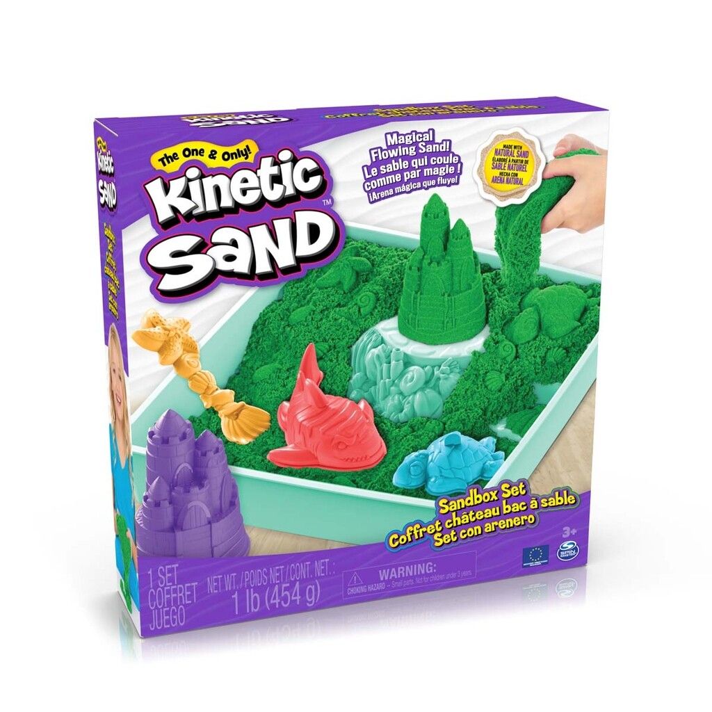 Kinetic Sand - Kinetic Sand - Sandbox Set - Green - leksaker