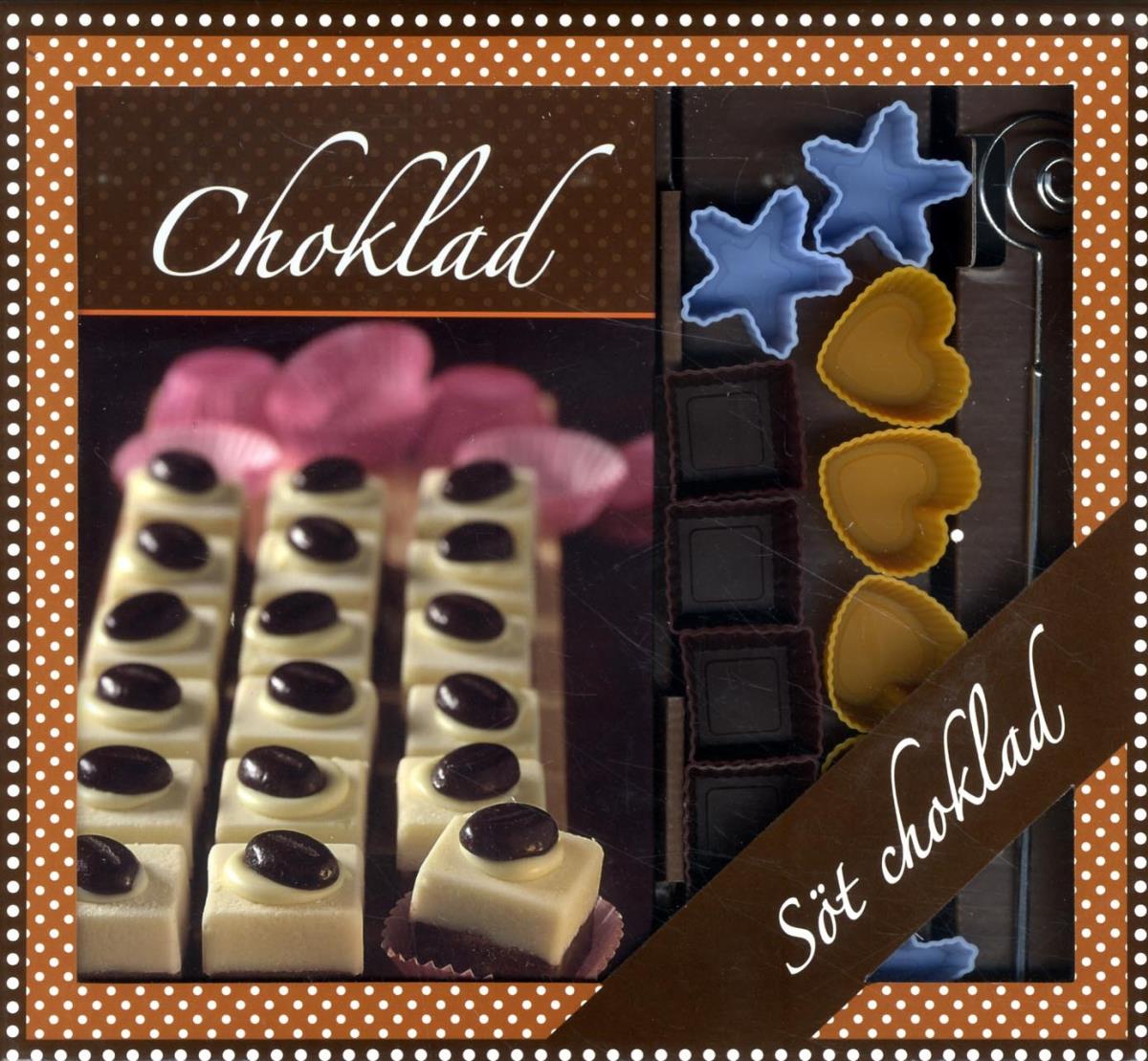 Choklad Box - Bok, 12 Pralinformar & Doppspiraler