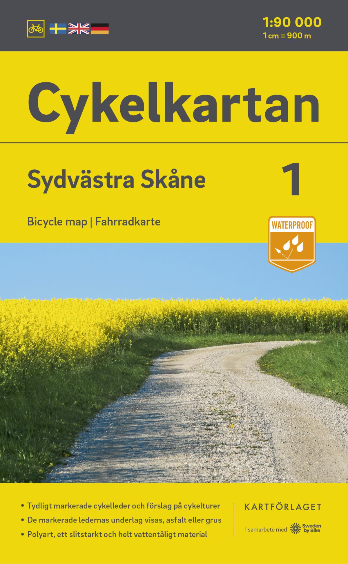 Cykelkartan Blad 1 Sydvästra Skåne 20232025 (Karta) böcker