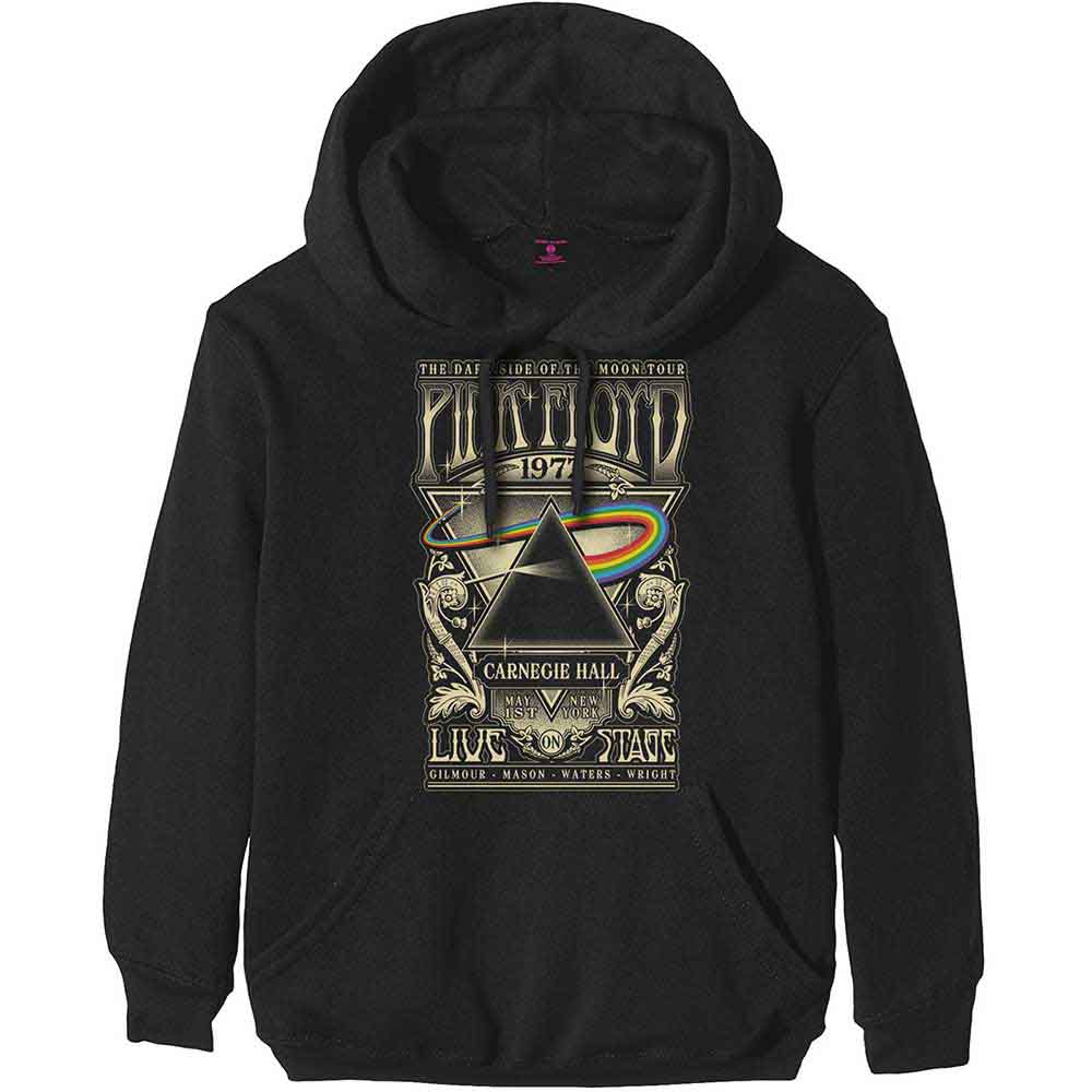 Pink Floyd: Unisex Pullover Hoodie/Carnegie Hall Poster (Small)