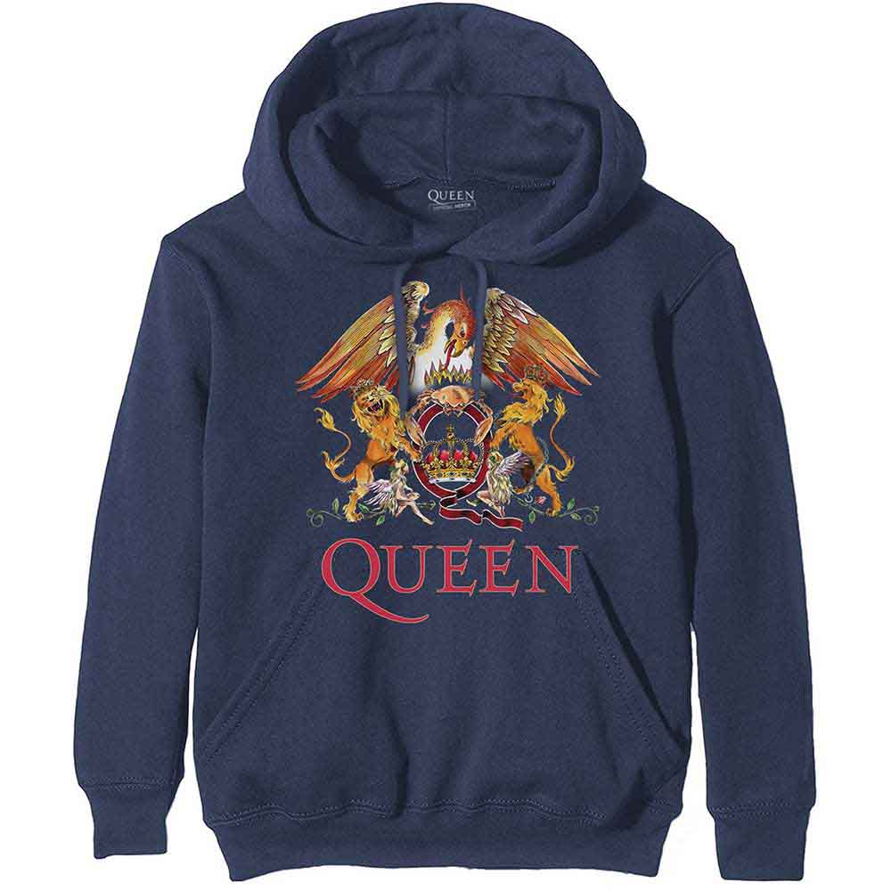 Queen: Unisex Pullover Hoodie/Classic Crest (Medium)