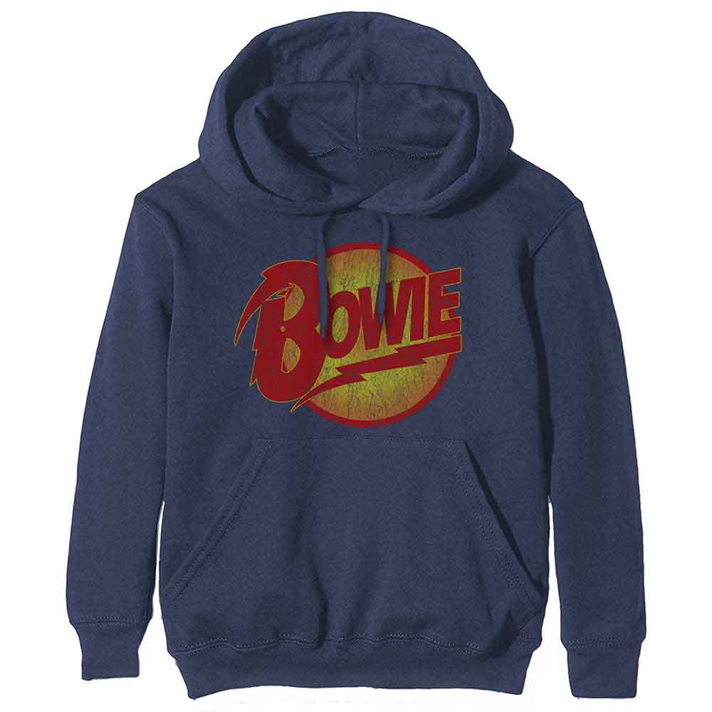 David Bowie: Unisex Pullover Hoodie/Vintage Diamond Dogs Logo (Small)