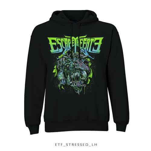 Escape The Fate: Unisex Pullover Hoodie/Stressed (X-Large)