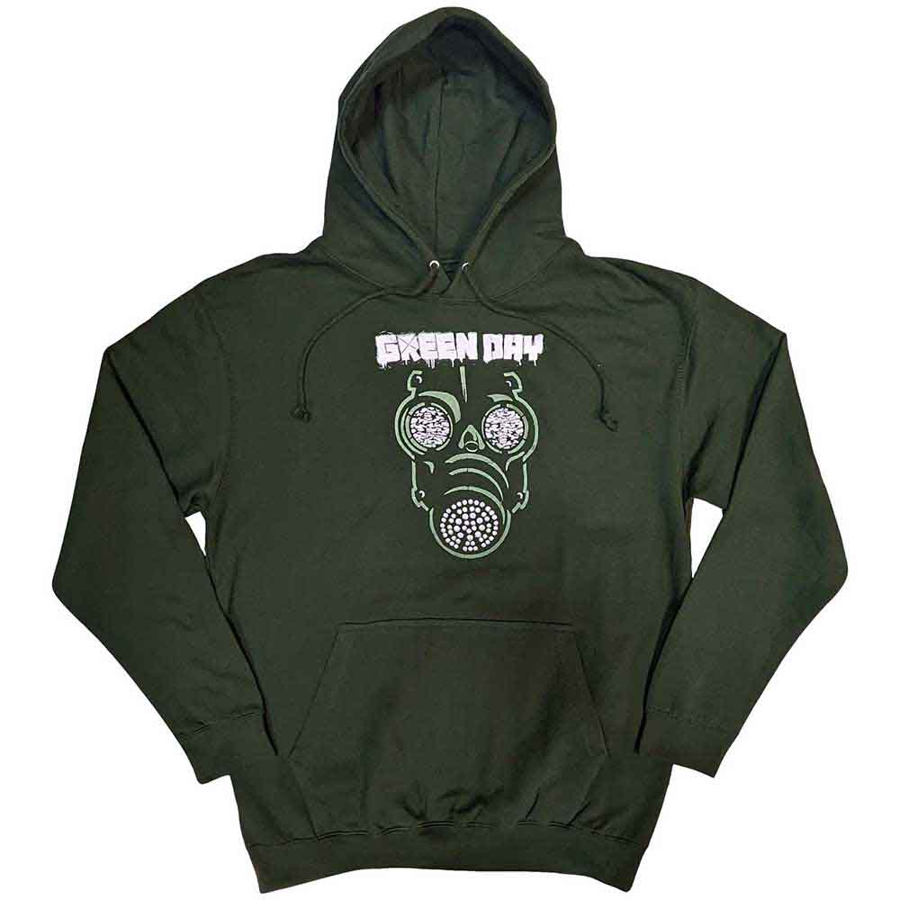 Green Day: Unisex Pullover Hoodie/Green Mask (X-Large)