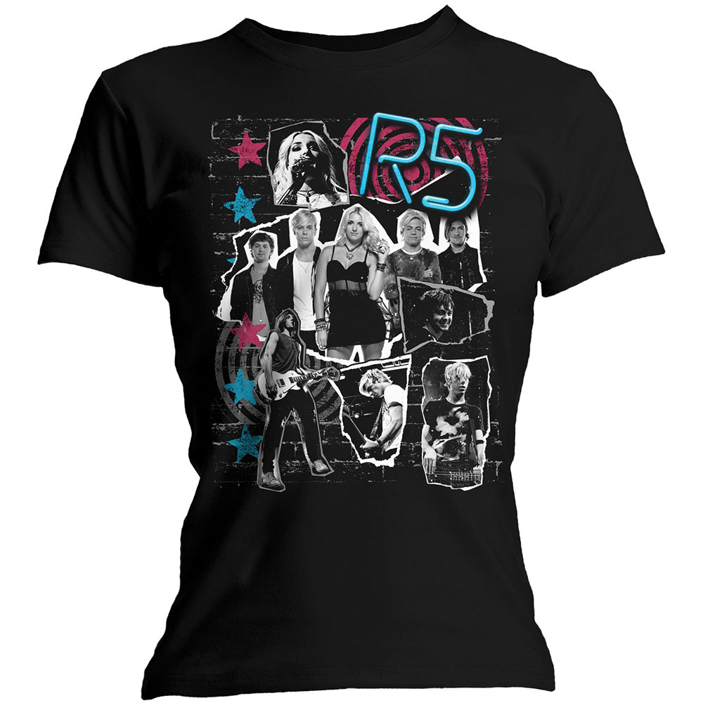 R5: Ladies T-Shirt/Grunge Collage (Small)