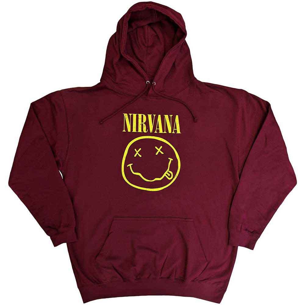 Nirvana: Unisex Pullover Hoodie/Yellow Smiley (Medium)