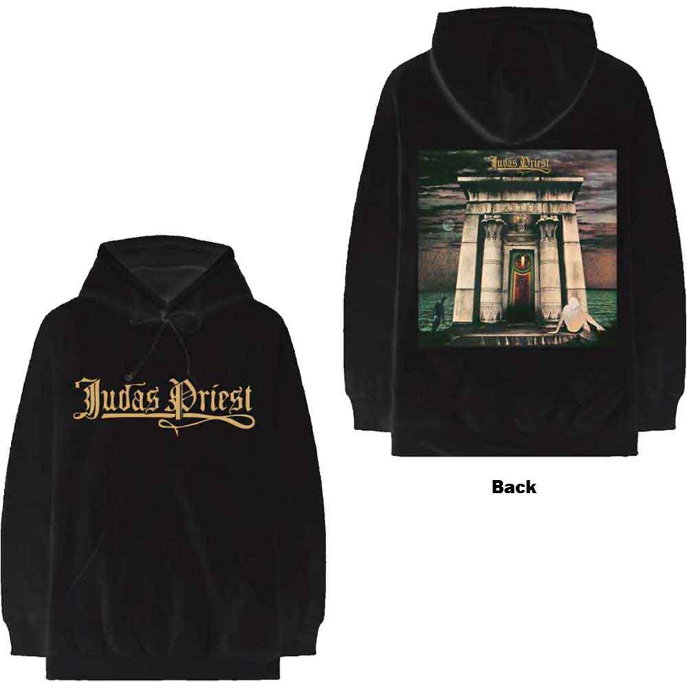 Judas Priest: Unisex Pullover Hoodie/Sin After Sin Logo & Album Cover (Back Print) (Small)