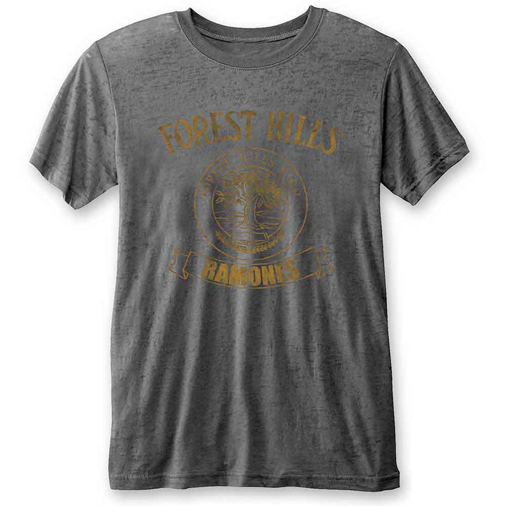Ramones: Unisex T-Shirt/Forest Hills (Burnout) (Small)