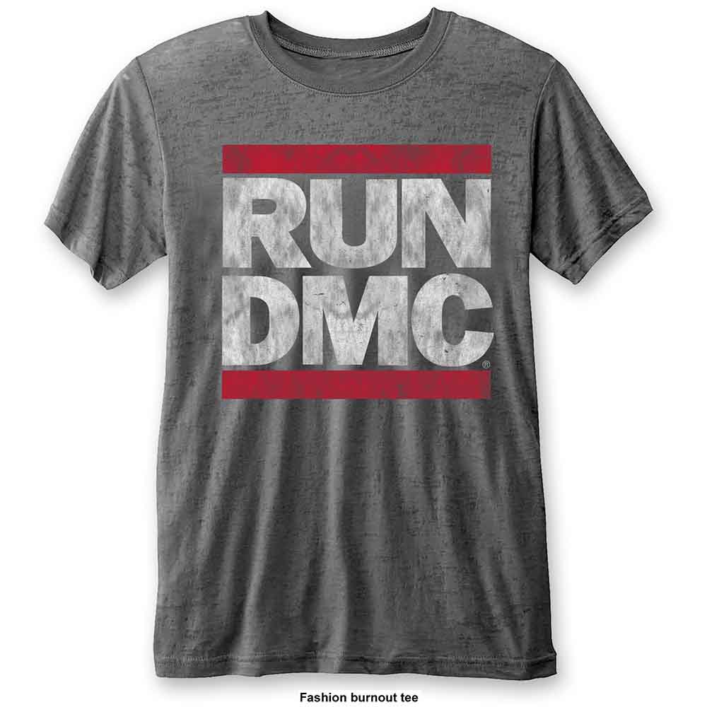 Run DMC: Unisex T-Shirt/DMC Logo (Burnout) (Large)