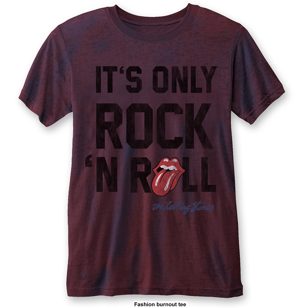 The Rolling Stones: Unisex T-Shirt/It's Only Rock n' Roll (Burnout) (Small)