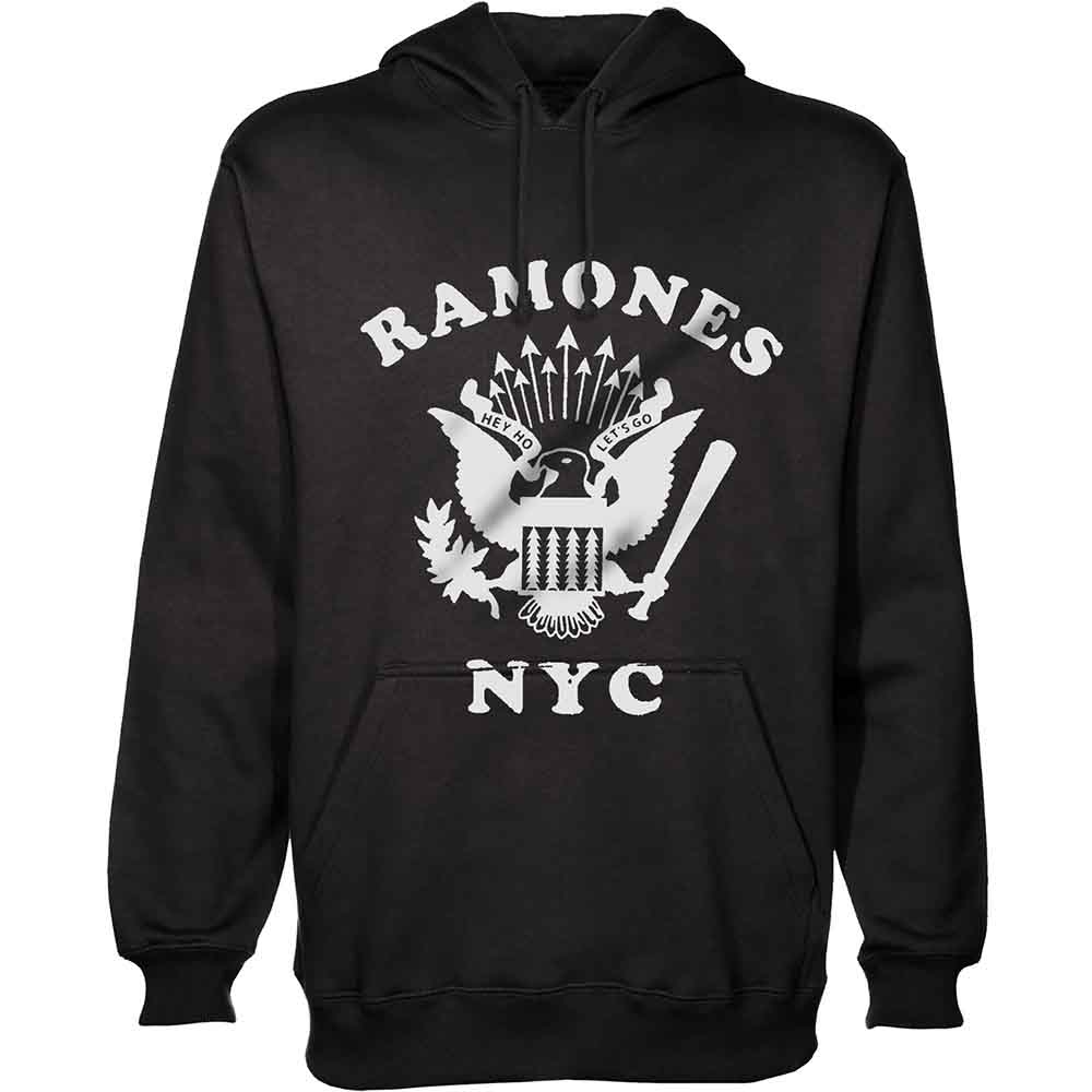 Ramones: Unisex Pullover Hoodie/Retro Eagle New York City (X-Large)