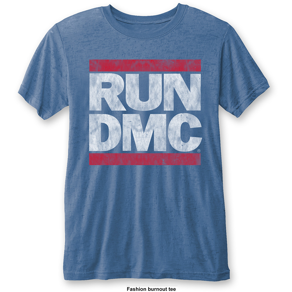 Run DMC: Unisex T-Shirt/Vintage Logo (Burnout) (Small)