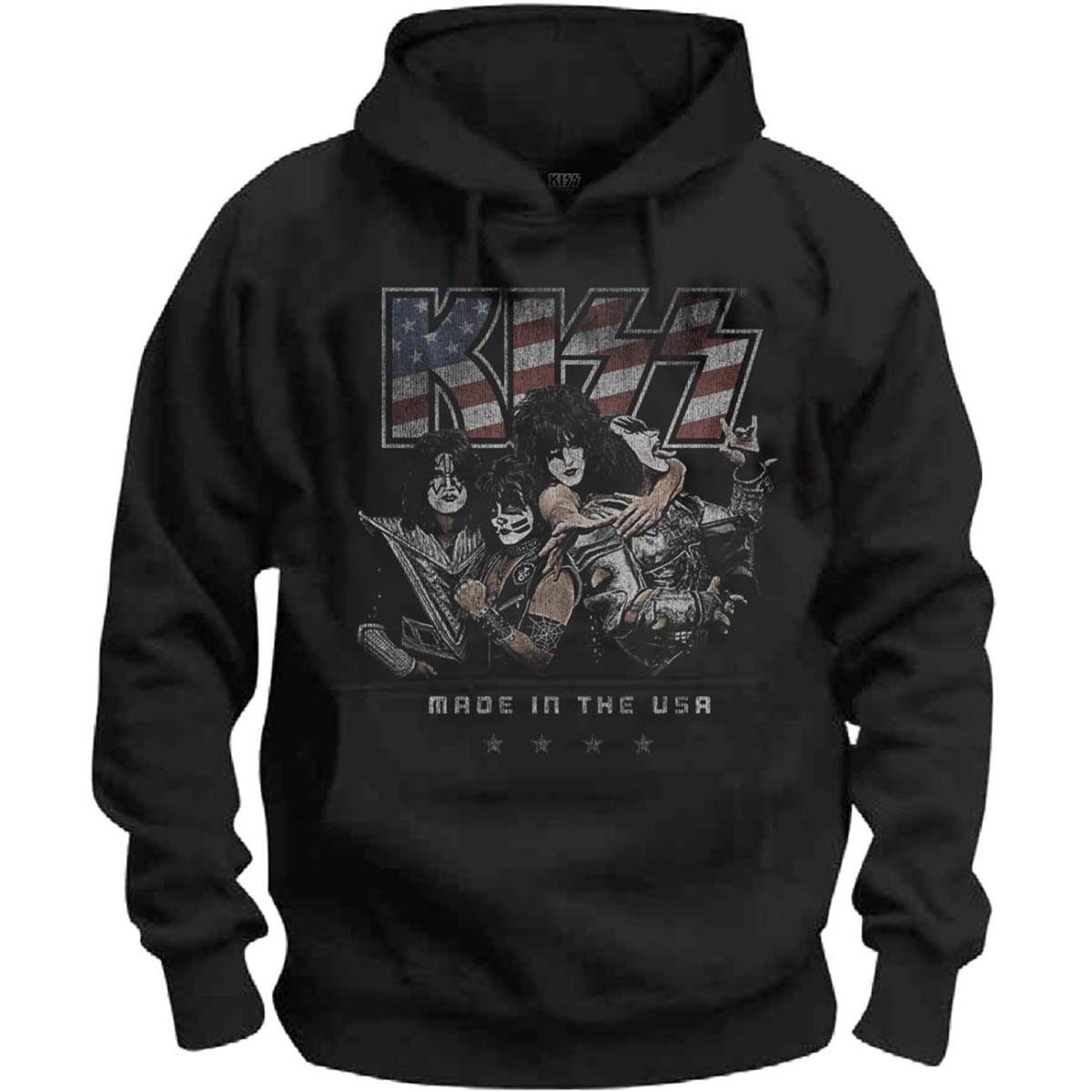 KISS: Unisex Pullover Hoodie/Made in the USA (Medium)