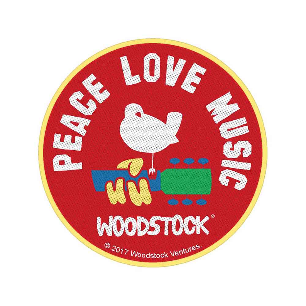 Woodstock - Woodstock: Standard Woven Patch/Peace Love Music - merchandise