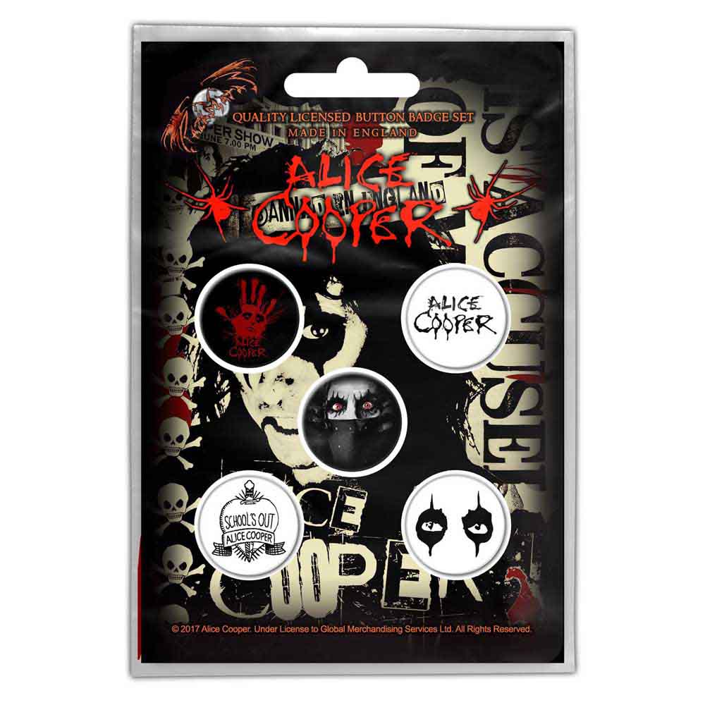 Alice Cooper - Alice Cooper: Button Badge Pack/Eyes (Retail Pack ...