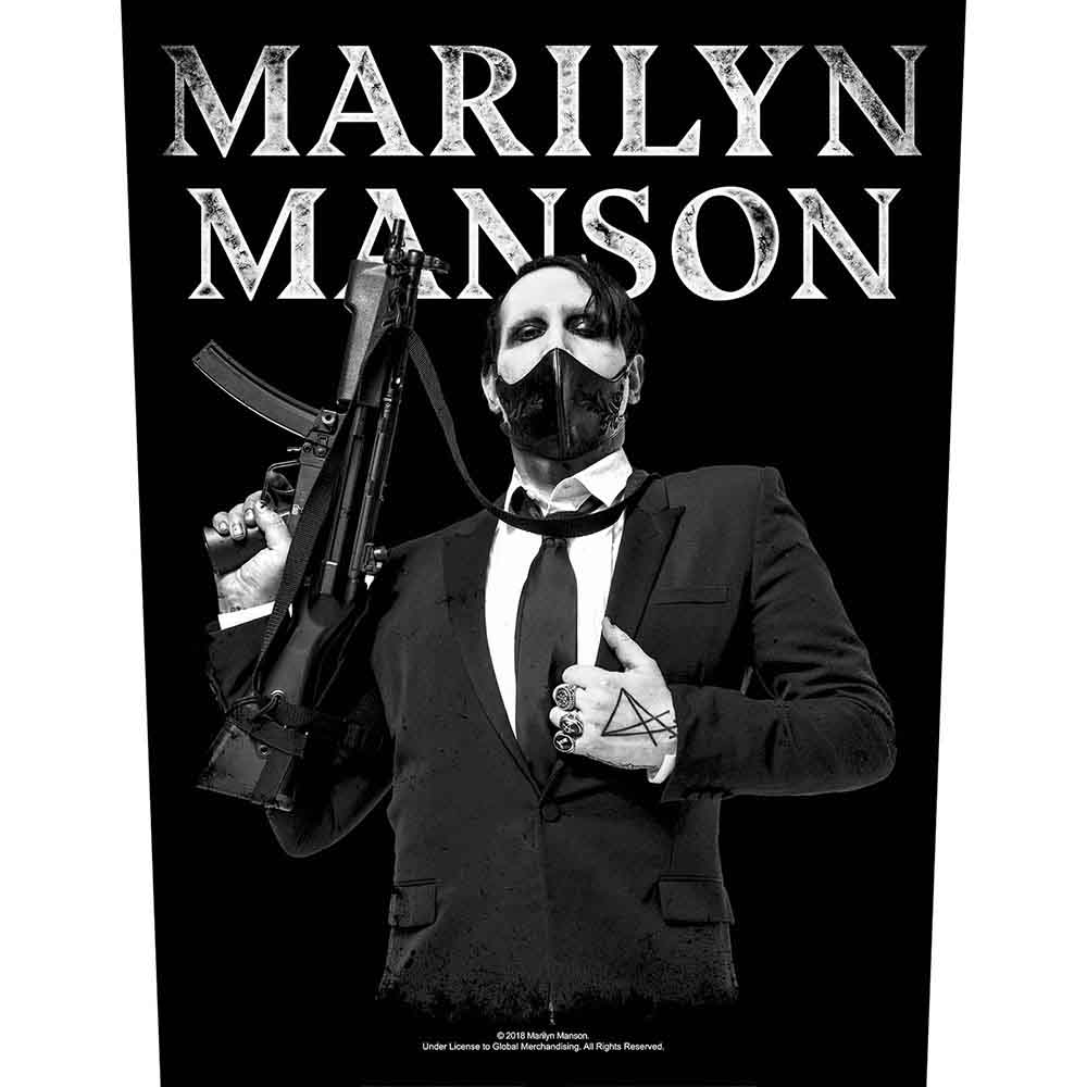 Marilyn Manson: Back Patch/Machine Gun