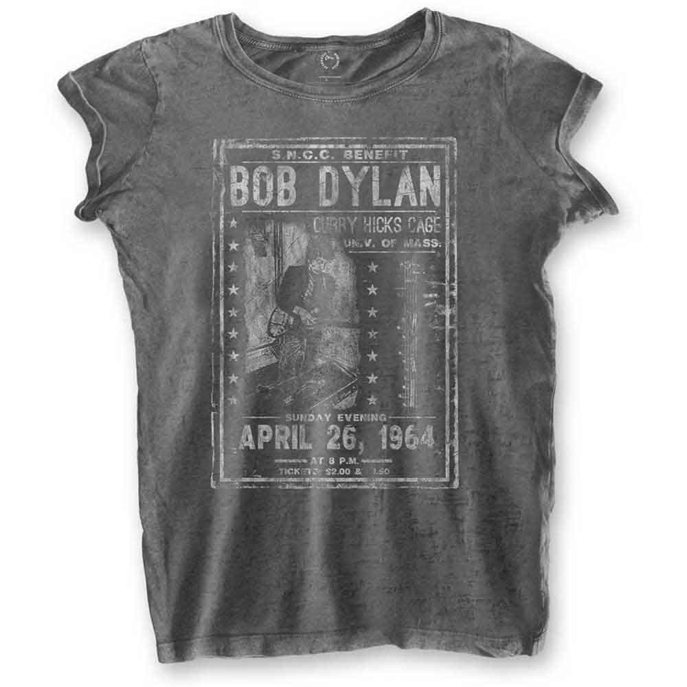 Bob Dylan: Ladies T-Shirt/Curry Hicks Cage (Burnout) (Large)