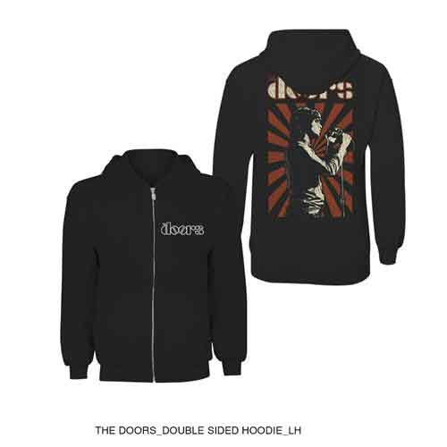 The Doors: Unisex Zipped Hoodie/Lizard King (Back Print) (Medium)