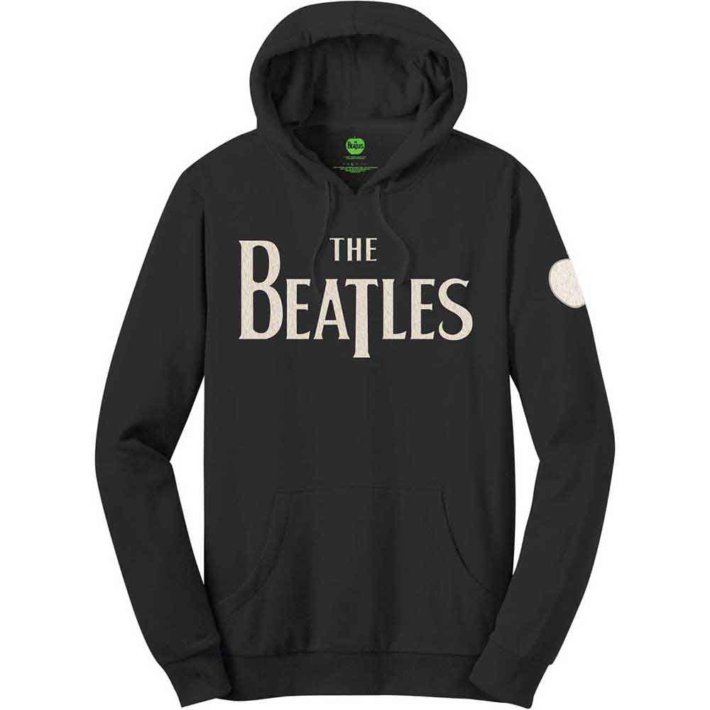 The Beatles: Unisex Pullover Hoodie/Logo & Apple (Applique Motifs) (Medium)