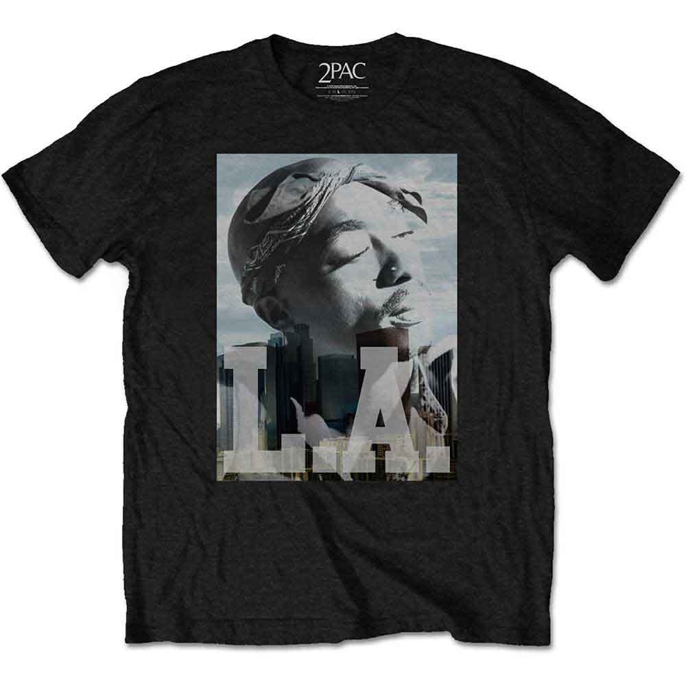 Tupac: Unisex T-Shirt/LA Skyline (Small)