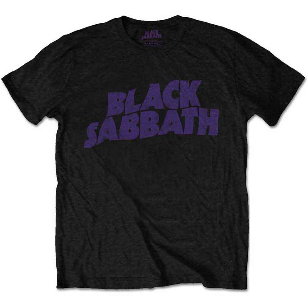 Black Sabbath: Unisex T-Shirt/Wavy Logo Vintage (Plus Sizes) (XXX-Large)