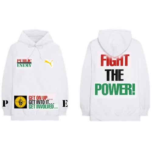 Public Enemy: Unisex Pullover Hoodie/Fight The Power (Back Print) (Large)