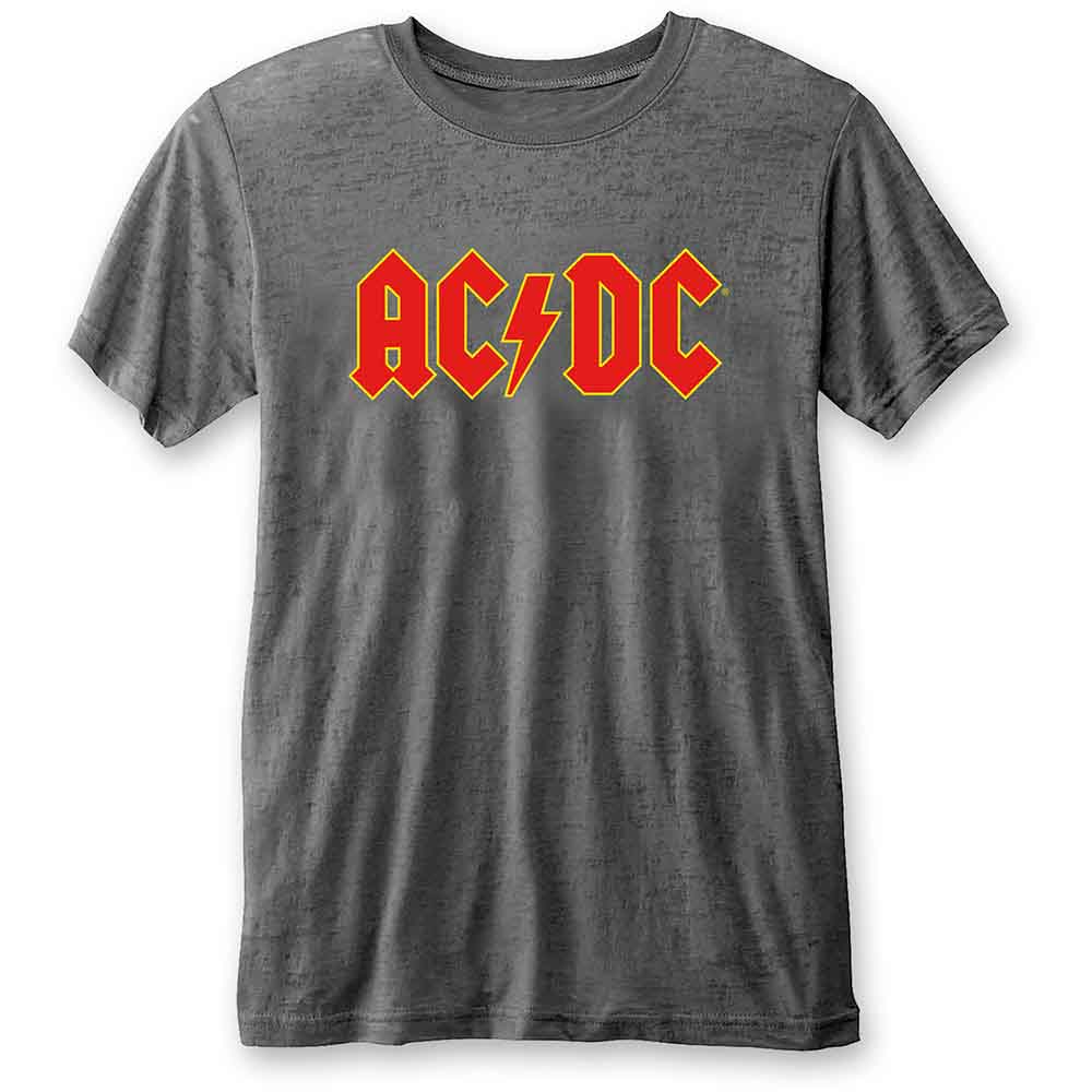 AC/DC: Unisex T-Shirt/Logo (Burnout) (Large)