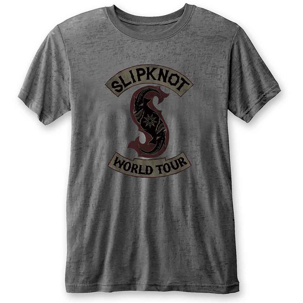 Slipknot: Unisex T-Shirt/World Tour (Burnout) (Small)