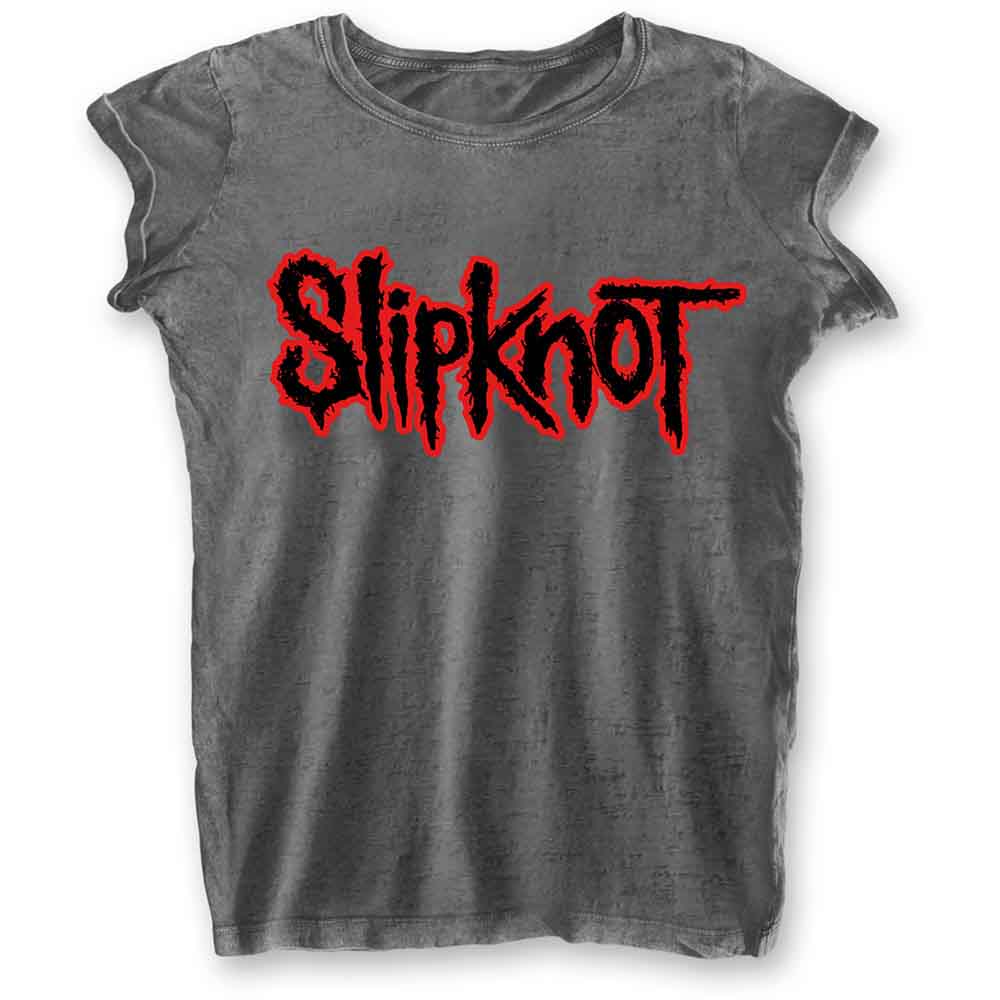 Slipknot: Ladies T-Shirt/Logo (Burnout) (Medium)