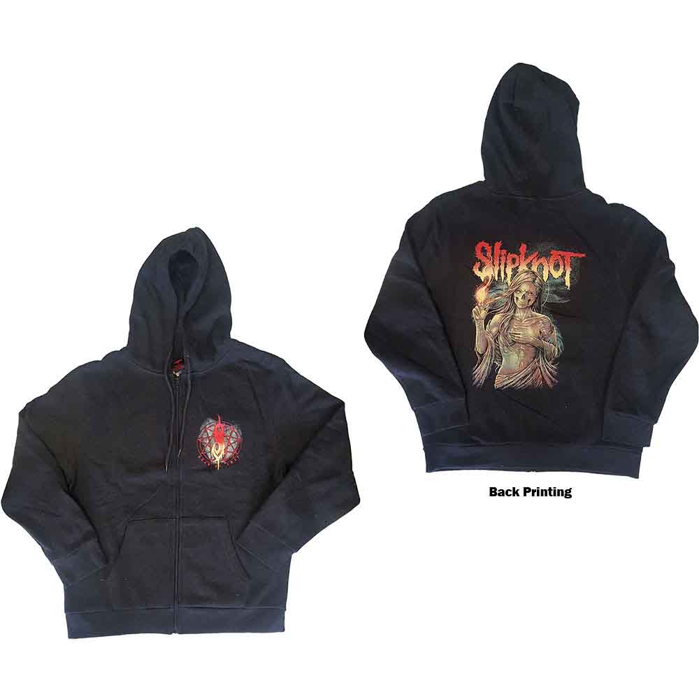 Slipknot: Unisex Zipped Hoodie/Burn Me Away (Back Print) (X-Large)