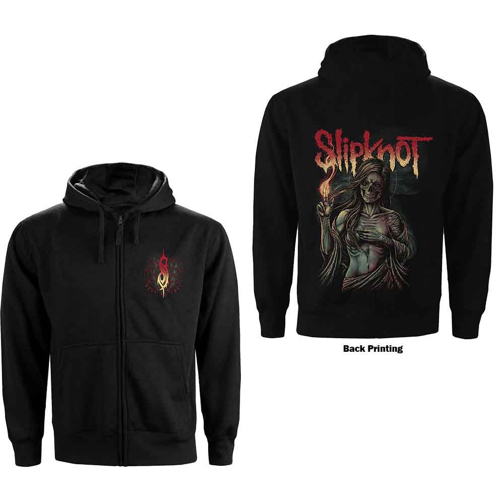Slipknot: Unisex Zipped Hoodie/Burn Me Away (Back Print) (Small)