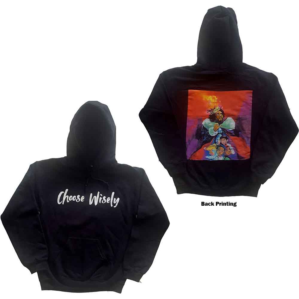 J Cole: Unisex Pullover Hoodie/Choose Wisely (Back Print) (Small)