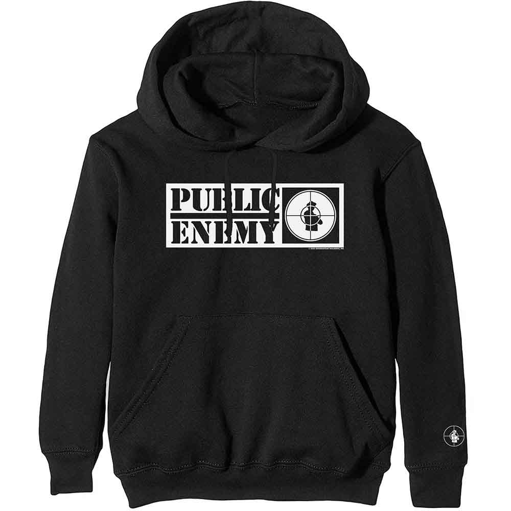 Public Enemy: Unisex Pullover Hoodie/Crosshairs Logo (Sleeve Print) (Large)