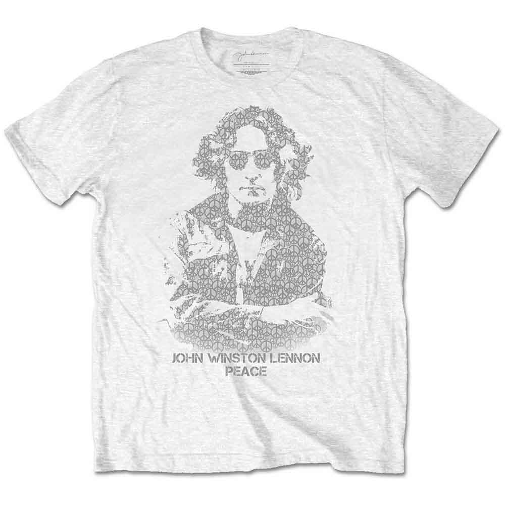 John Lennon: Unisex T-Shirt/Peace (Medium)