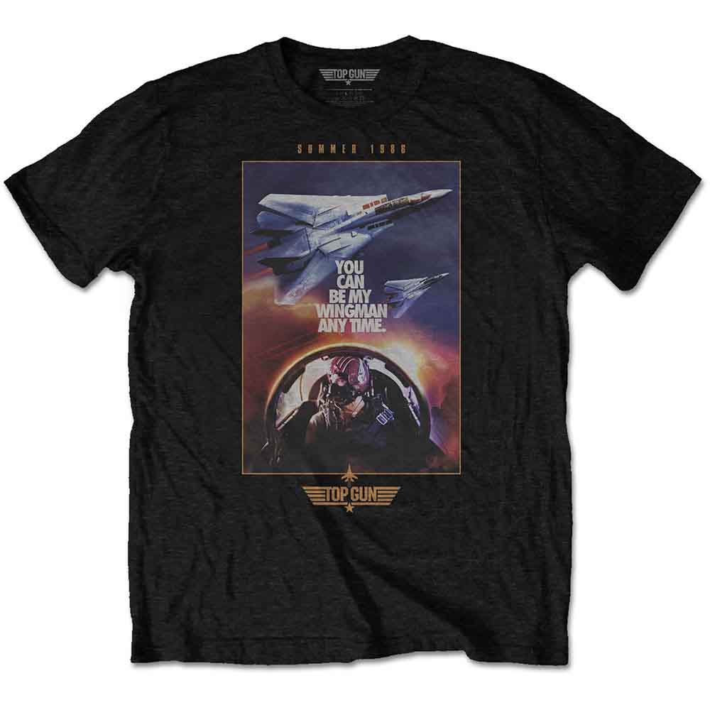 Top Gun: Unisex T-Shirt/Wingman Poster (Medium)