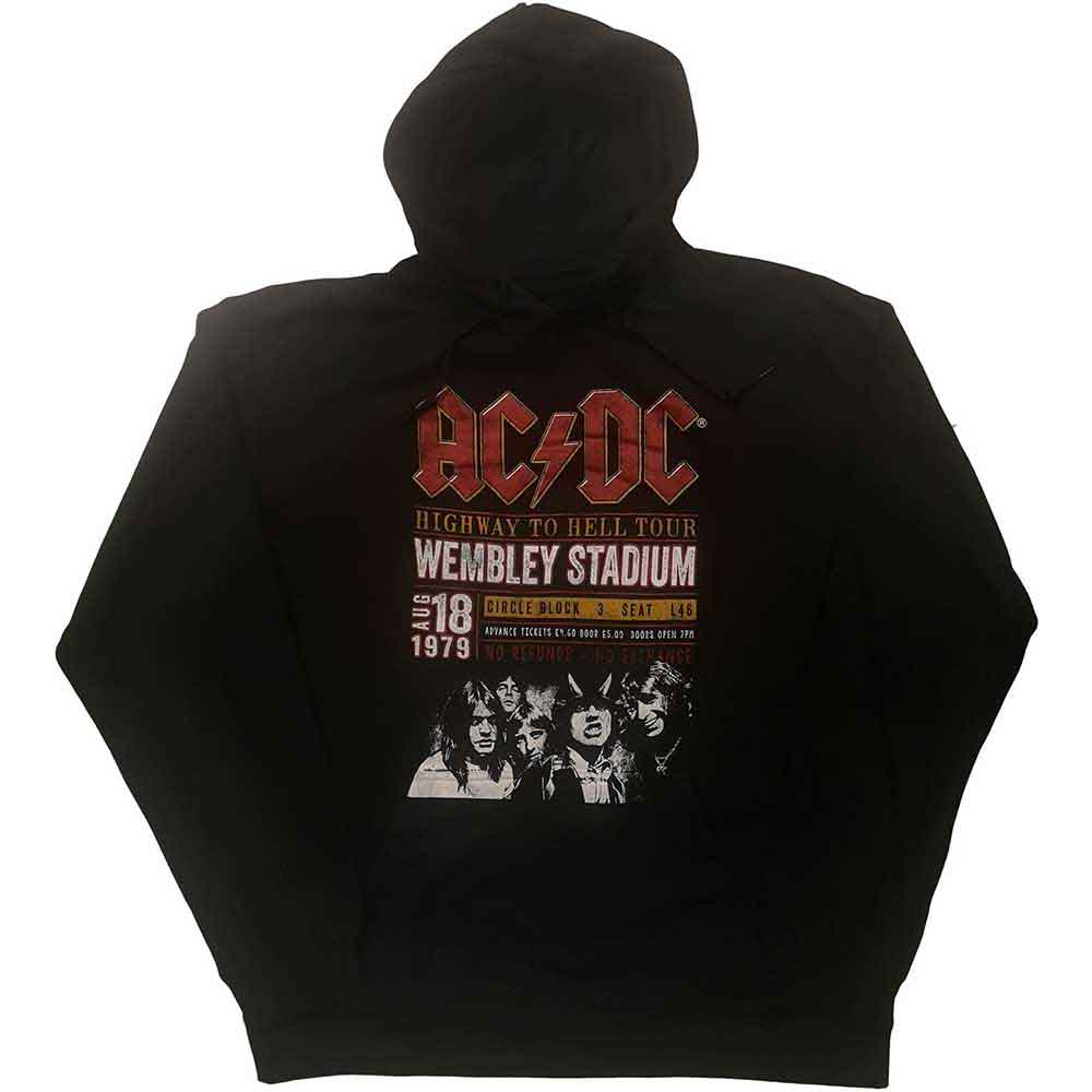 AC/DC: Unisex Pullover Hoodie/Wembley '79 (Eco-Friendly) (Medium)