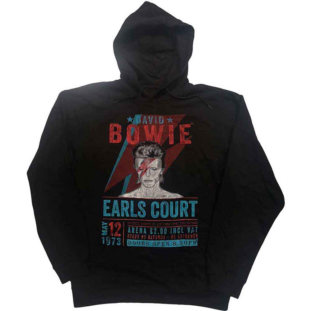 David Bowie: Unisex Pullover Hoodie/Earls Court '73 (Eco-Friendly) (Small)