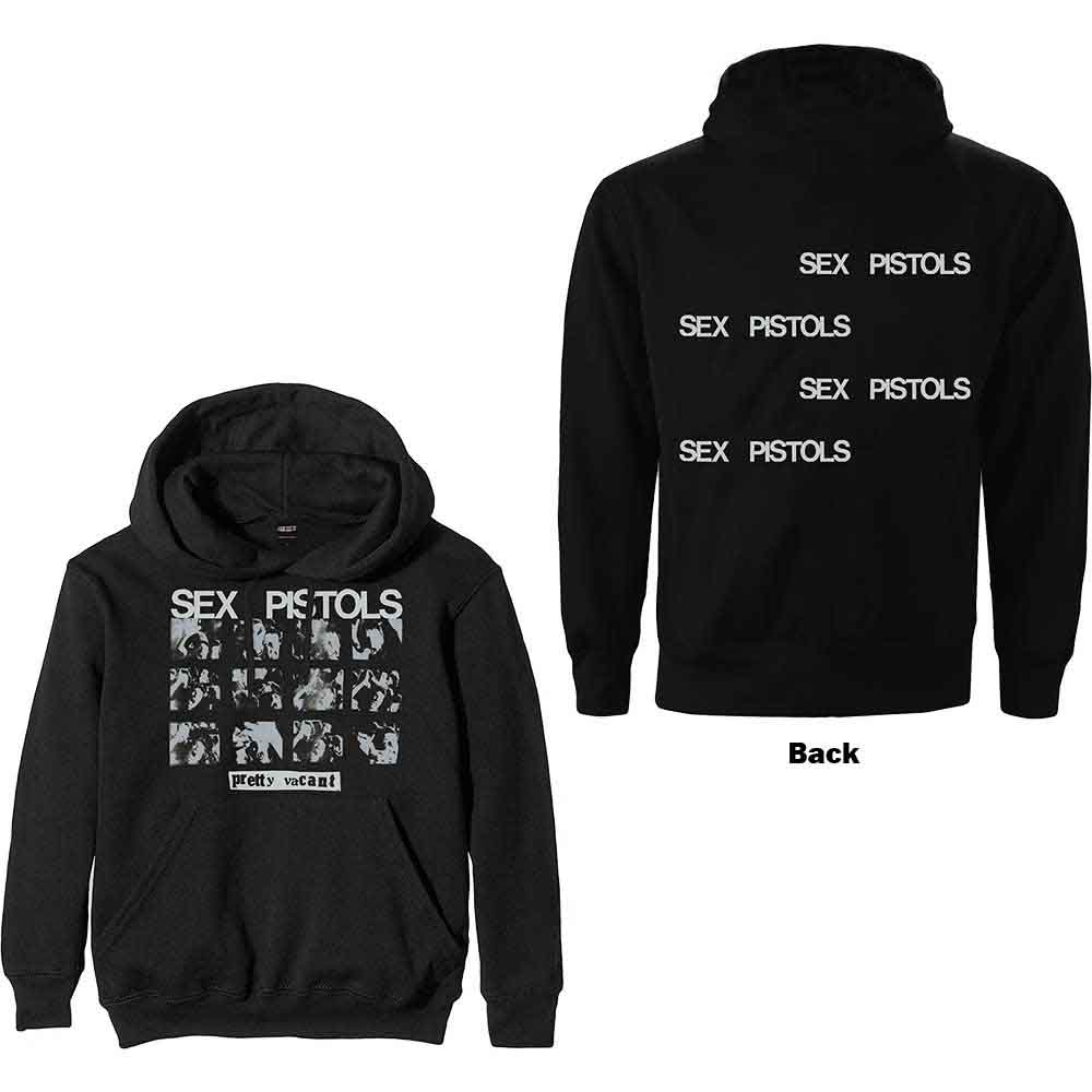 The Sex Pistols: Unisex Pullover Hoodie/Pretty Vacant (Back Print) (Large)
